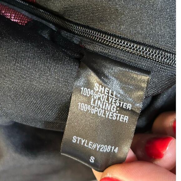 Nwt-Bond 73- ruched metallic mini skirt -small - Picture 5 of 5